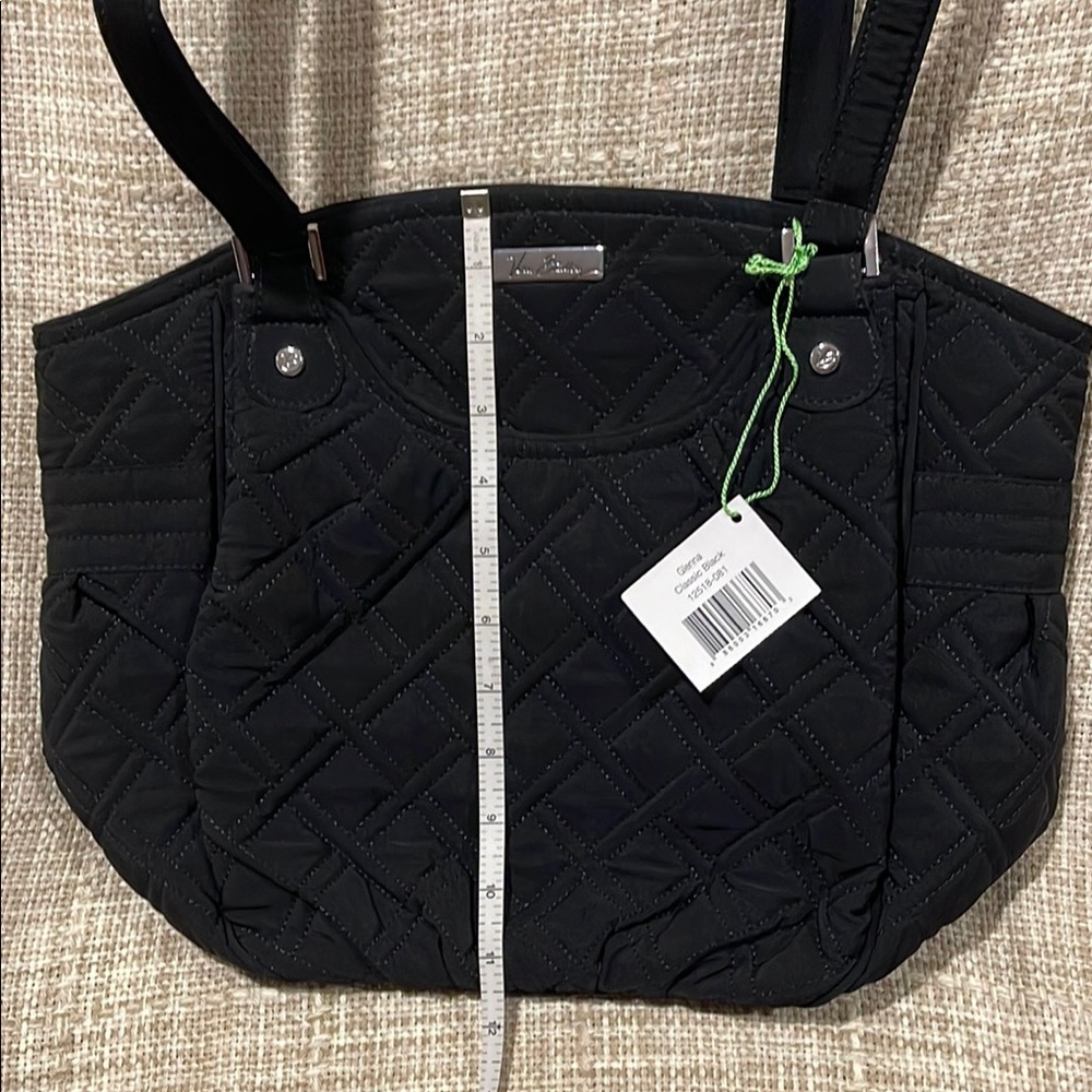 Black Quilted Tote Bag
